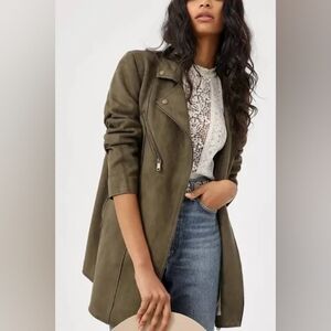 NWT Anthropologie Longline Moto Jacket
